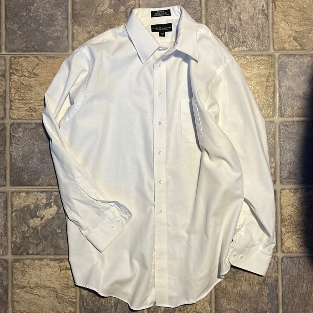 Croft & Barrow White Casual Button Down Shirt